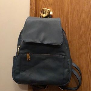 Vegan leather backpack purse